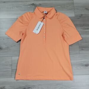 Daily Sports Polo Shirt Women's Medium Mango Short Sleeve New
